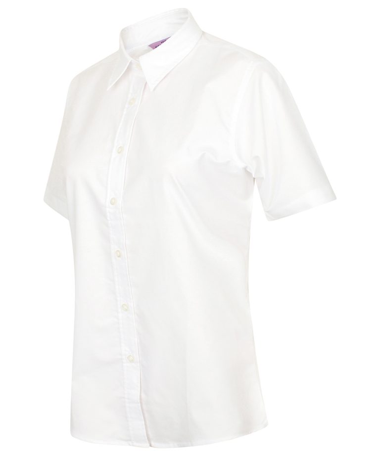 Henbury &#8211; Womens Short Sleeve Classic Oxford Shirt HB516, Vivid Promotion Workwear