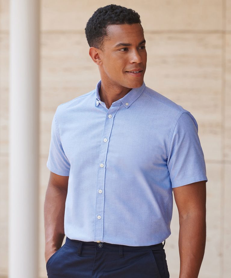 Henbury &#8211; Modern Short Sleeve Oxford Shirt HB517, Vivid Promotion Workwear