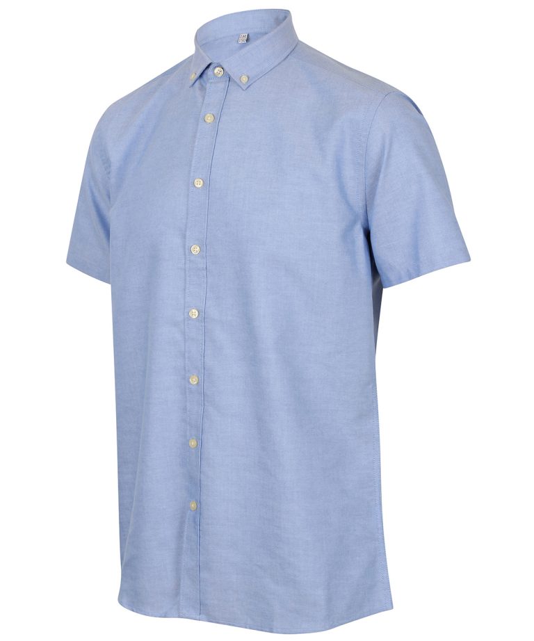 Henbury &#8211; Modern Short Sleeve Oxford Shirt HB517, Vivid Promotion Workwear