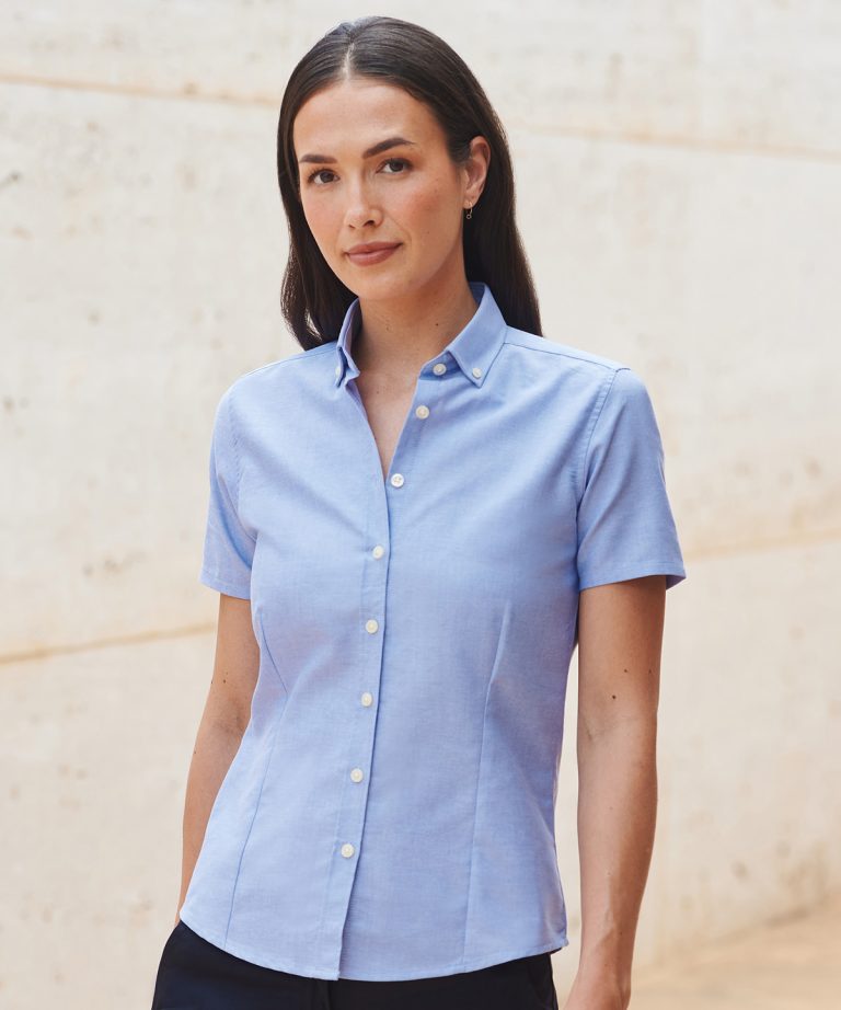Henbury - Womens Modern Short Sleeve Oxford Shirt HB518