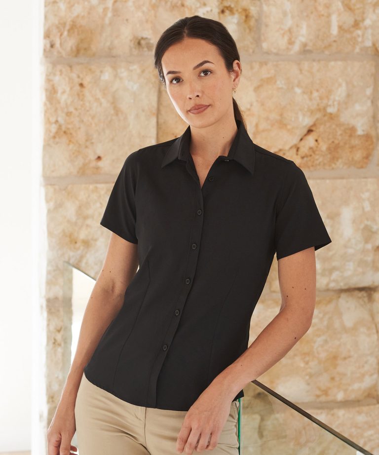 Henbury - Womens Wicking Antibacterial Short Sleeve Shirt HB596