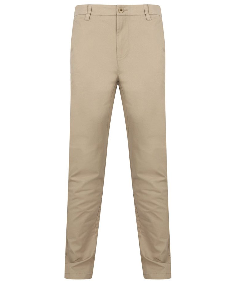 Alternative view of Henbury - Stretch Chinos With Flex Waistband HB650