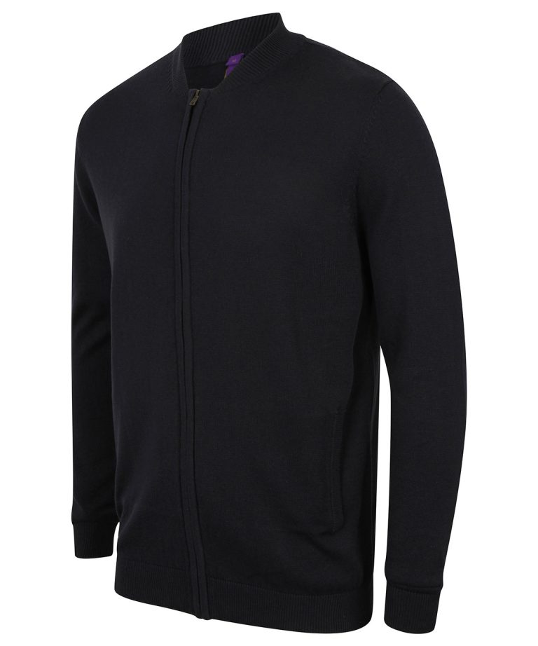 Henbury &#8211; Unisex Zip Through Cardigan HB718, Vivid Promotion Workwear