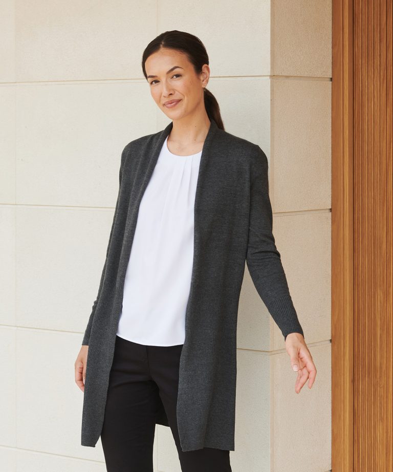 Henbury &#8211; Womens Longline Open Cardigan HB719, Vivid Promotion Workwear