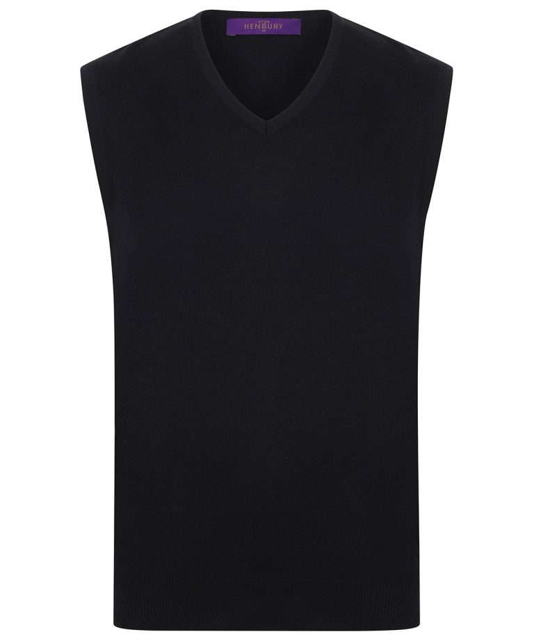 Alternative view of Henbury - Sleeveless V-Neck Jumper HB724