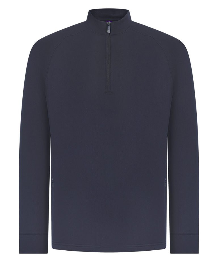 Alternative view of Henbury -  Zip Top With Wicking Finish HB862