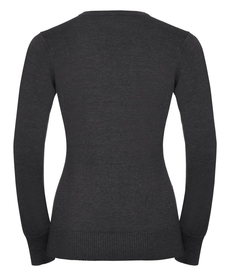 Russell Collection &#8211; Womens V-Neck Knitted Sweater J710F, Vivid Promotion Workwear