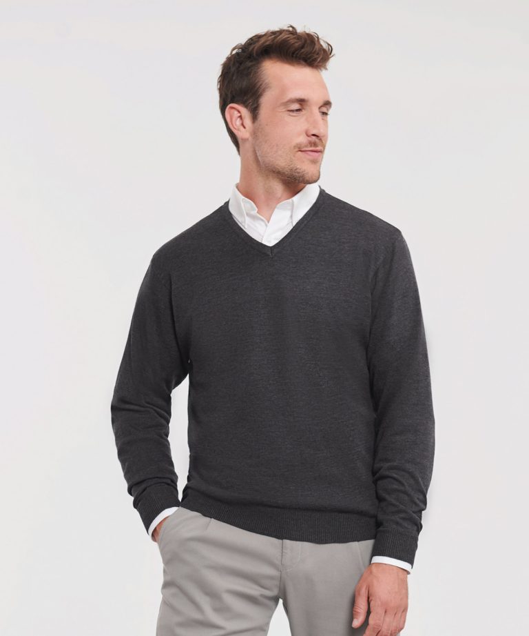 Russell Collection - V-Neck Knitted Sweater J710M