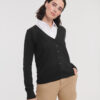 Russell Collection - Womens V-Neck Knitted Cardigan J715F