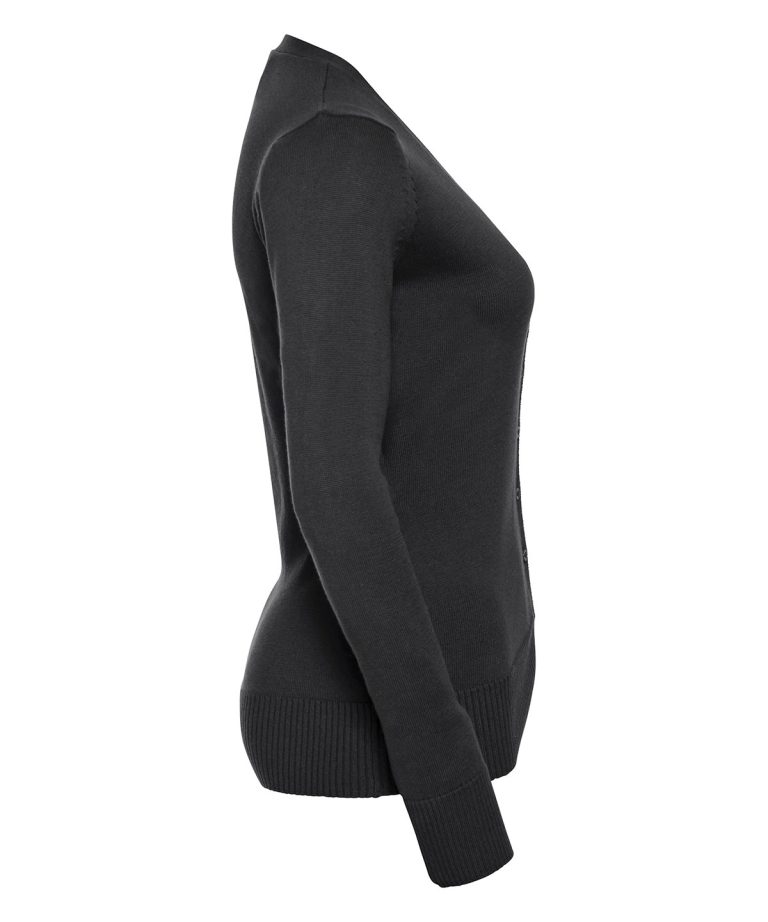 Russell Collection &#8211; Womens V-Neck Knitted Cardigan J715F, Vivid Promotion Workwear