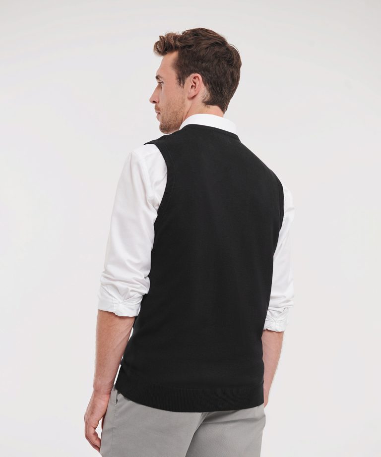 Alternative view of Russell Collection - V Neck Sleeveless Knitted Sweater J716M