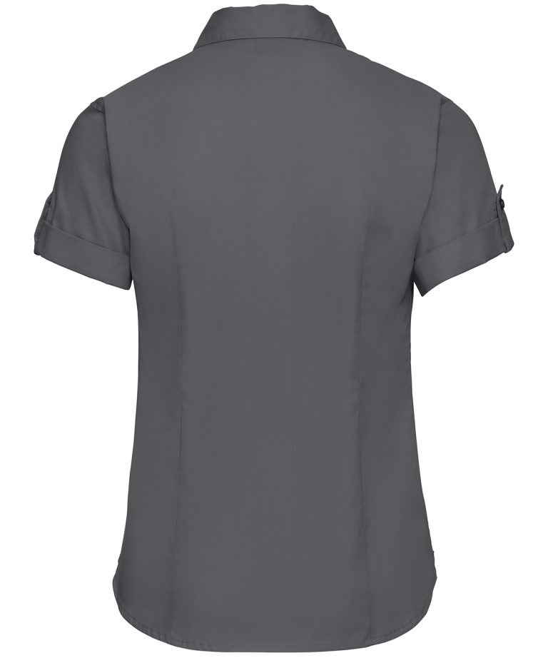 Russell Europe &#8211; Womens Roll &#8211; Sleeve Short Sleeve Shirt J919F, Vivid Promotion Workwear