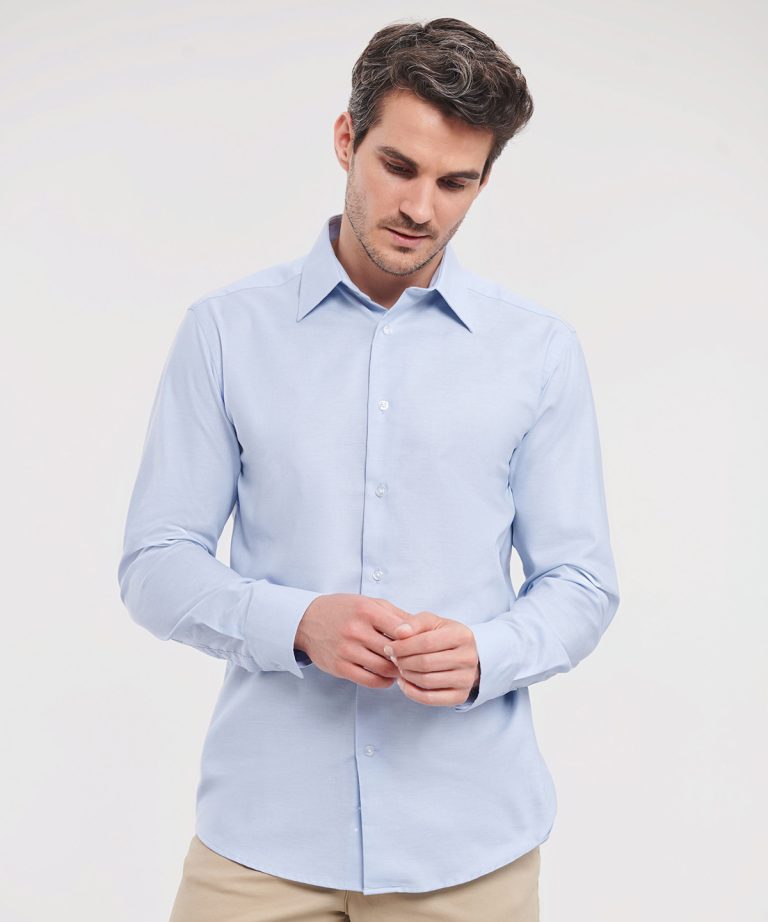 Russell Collection &#8211; Long Sleeve Easycare Tailored Oxford Shirt J922M, Vivid Promotion Workwear