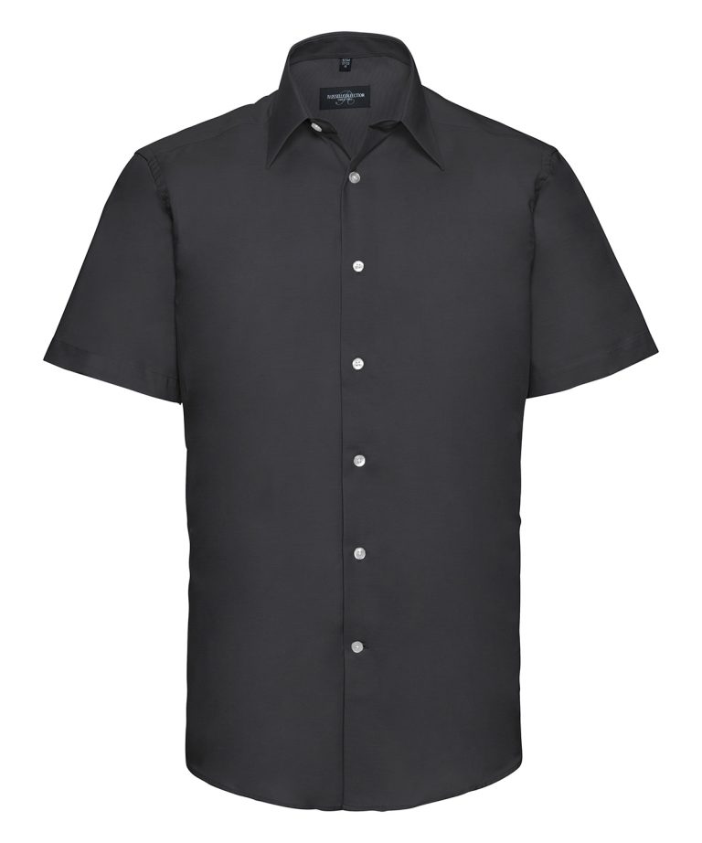 Russell Collection &#8211; Short Sleeve Easycare Tailored Oxford Shirt J923M, Vivid Promotion Workwear