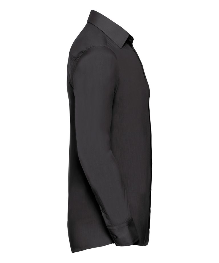Russell Collection &#8211; Long Sleeve Polycotton Easycare Fitted Poplin Shirt J924M, Vivid Promotion Workwear
