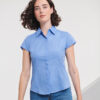 Russell Collection &#8211; Womens  Sleeve Polycotton Easycare Fitted Poplin Shirt J926F, Vivid Promotion Workwear