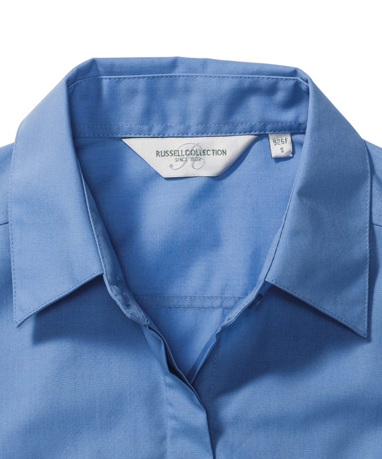 Russell Collection – Womens  Sleeve Polycotton Easycare Fitted Poplin Shirt J926F, Vivid Promotion Workwear Russell Collection – Womens  Sleeve Polycotton Easycare Fitted Poplin Shirt J926F, Vivid Promotion Workwear