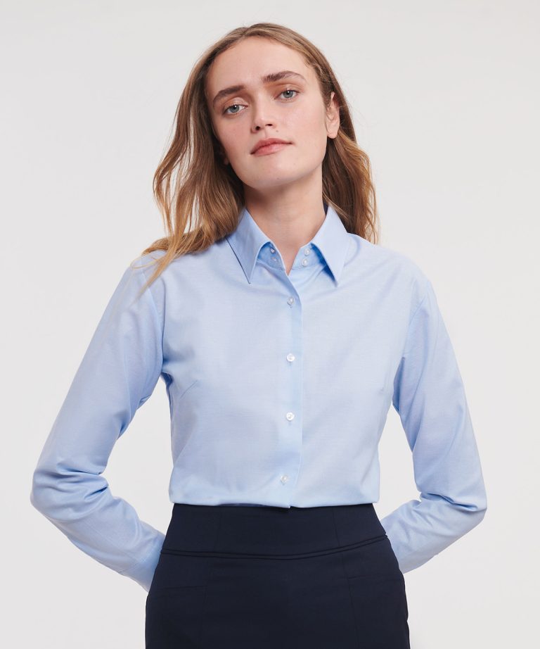Russell Collection - Womens Long Sleeve Easycare Oxford Shirt J932F
