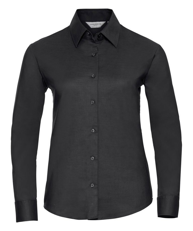 Russell Collection &#8211; Womens Long Sleeve Easycare Oxford Shirt J932F, Vivid Promotion Workwear