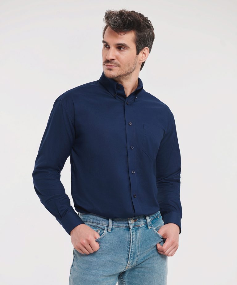Alternative view of Russell Collection - Long Sleeve Easycare Oxford Shirt J932M
