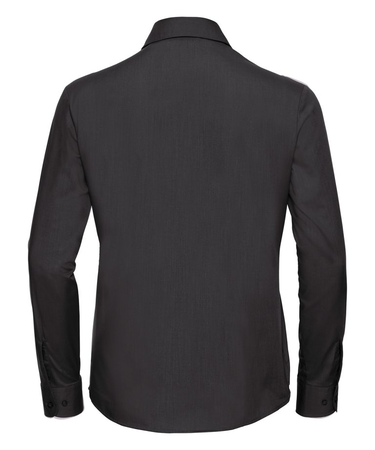 Russell Collection &#8211; Womens Long Sleeve Polycotton Easycare Poplin Shirt J934F, Vivid Promotion Workwear