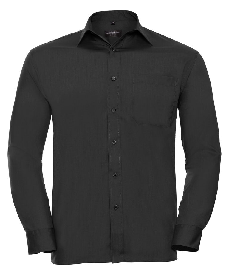 Russell Collection &#8211; Long Sleeve Polycotton Easycare Poplin Shirt J934M, Vivid Promotion Workwear