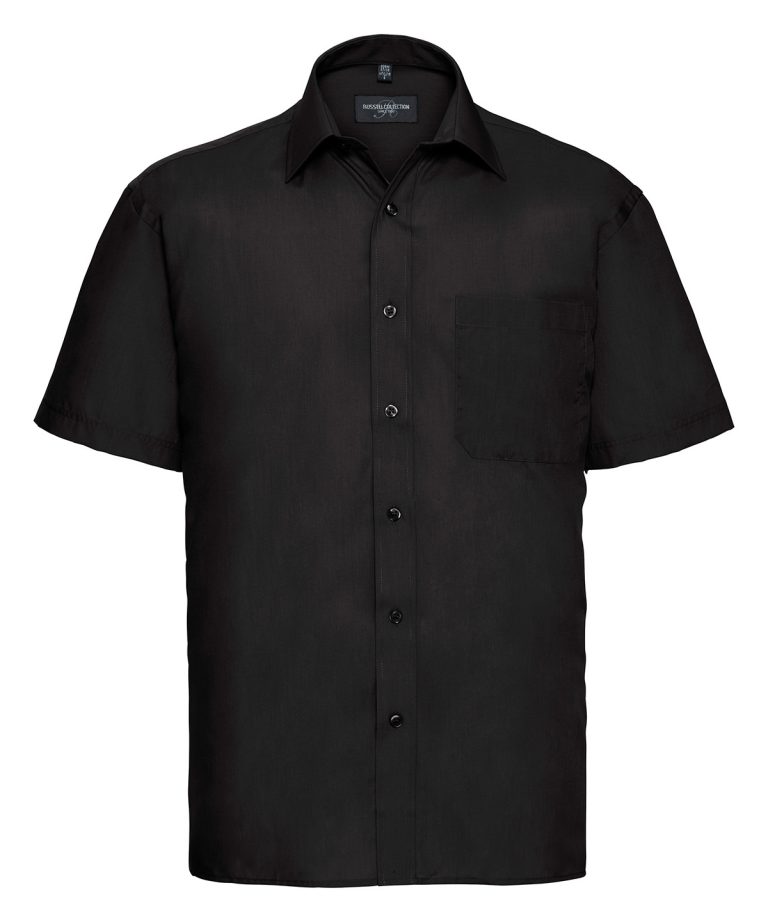 Russell Collection &#8211; Short Sleeve Polycotton Easycare Poplin Shirt J935M, Vivid Promotion Workwear