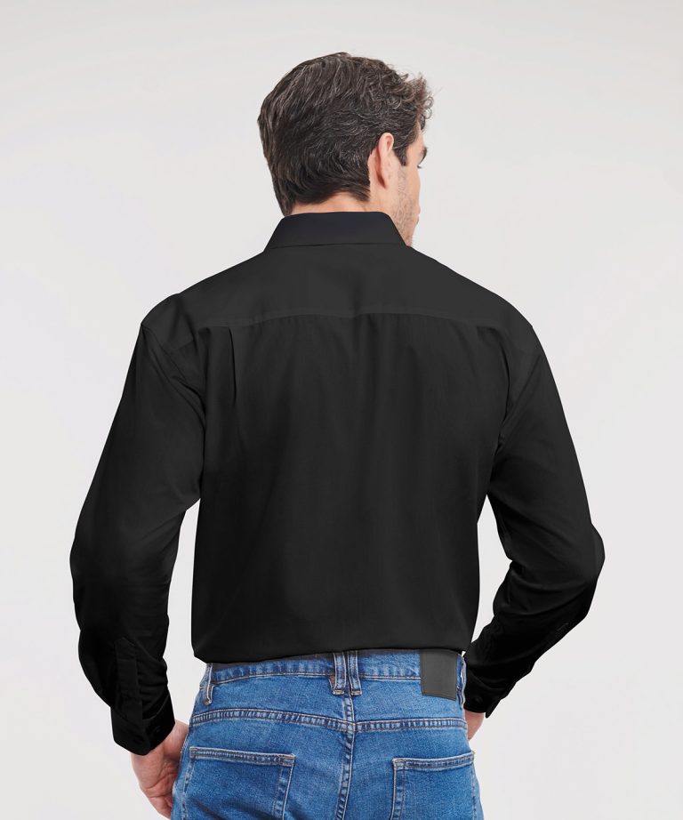 Russell Collection &#8211; Long Sleeve Pure Cotton Easycare Poplin Shirt J936M, Vivid Promotion Workwear