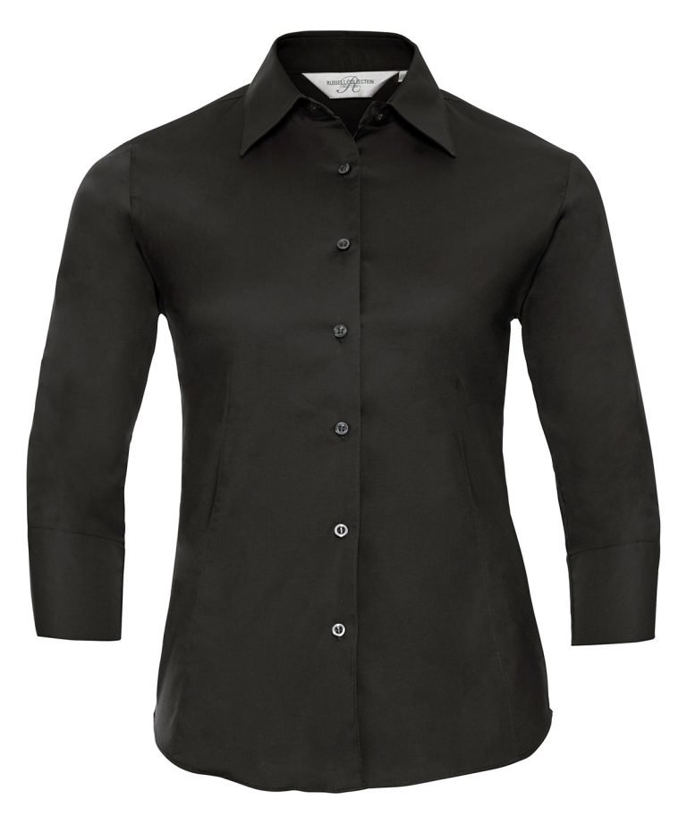 Russell Collection &#8211; Womens  Sleeve Easycare Fitted Shirt J946F, Vivid Promotion Workwear