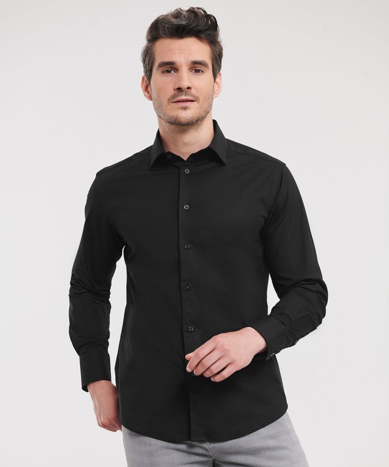 Russell Collection &#8211; Long Sleeve Easycare Fitted Shirt J946M, Vivid Promotion Workwear