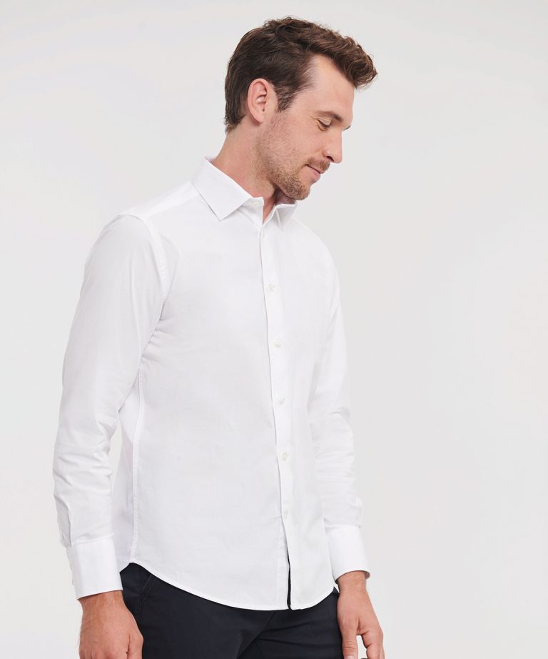 Russell Collection &#8211; Long Sleeve Easycare Fitted Shirt J946M, Vivid Promotion Workwear