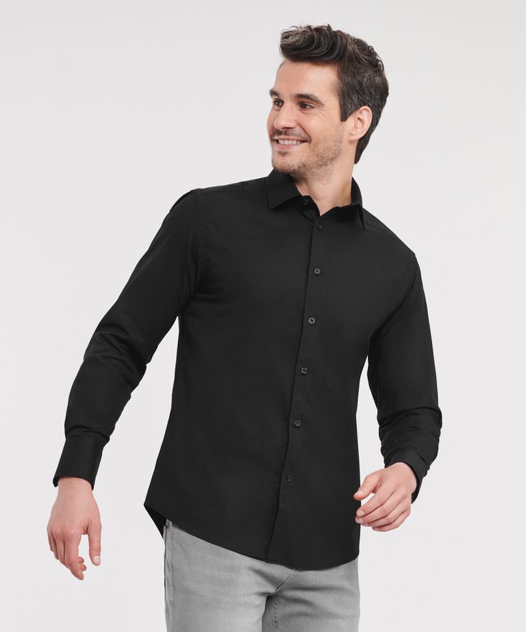 Alternative view of Russell Collection - Long Sleeve Easycare Fitted Shirt J946M