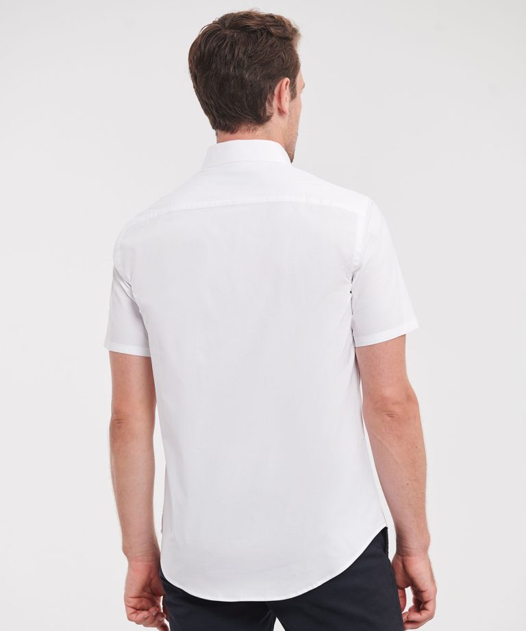 Russell Collection &#8211; Short Sleeve Easycare Fitted Shirt J947M, Vivid Promotion Workwear