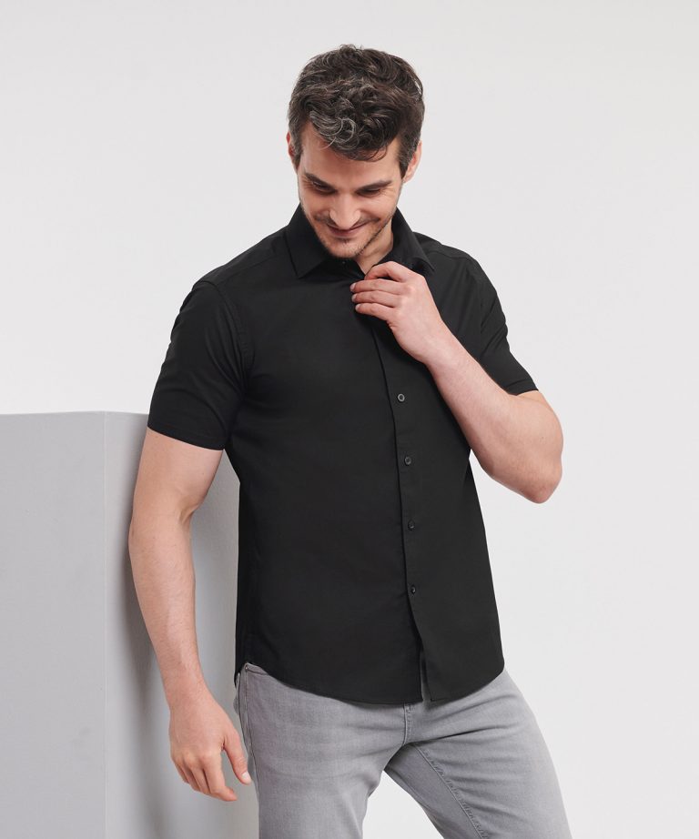 Alternative view of Russell Collection - Short Sleeve Easycare Fitted Shirt J947M