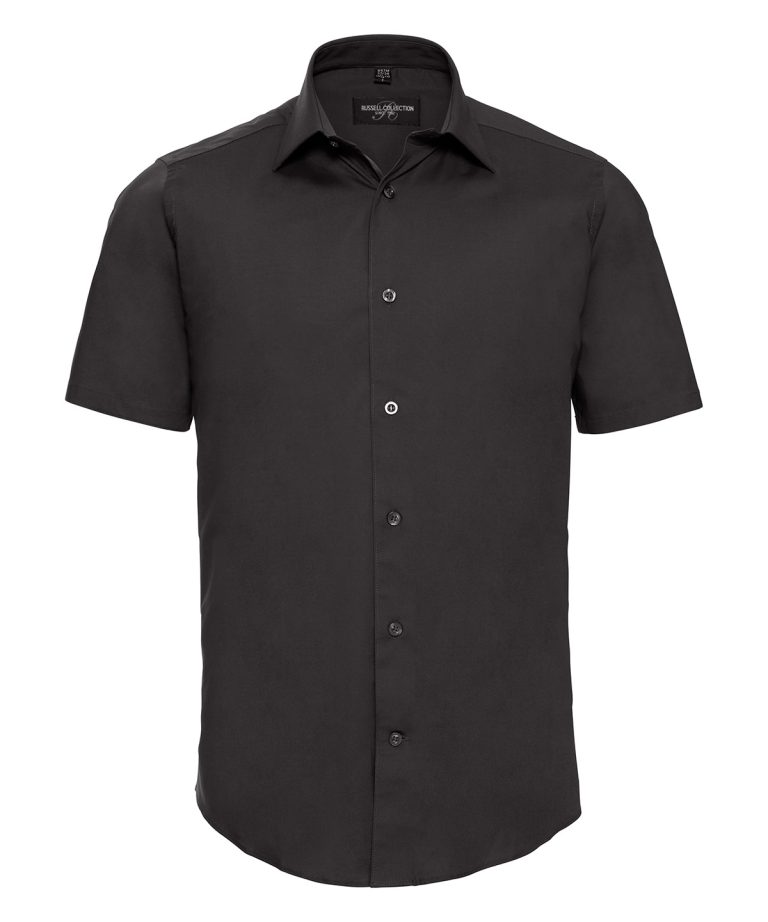 Russell Collection &#8211; Short Sleeve Easycare Fitted Shirt J947M, Vivid Promotion Workwear