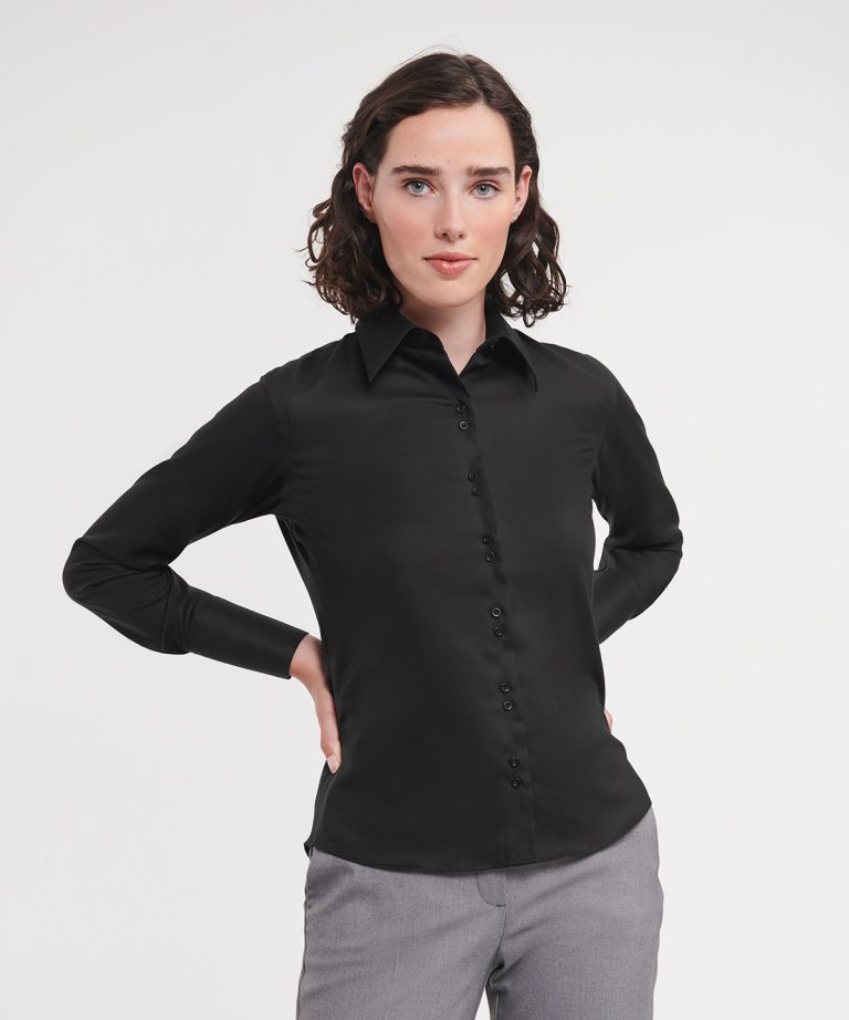 Russell Europe &#8211; Womens Long Sleeve Ultimate Non &#8211; Iron Shirt J956F, Vivid Promotion Workwear