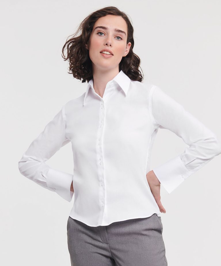 Alternative view of Russell Europe - Womens Long Sleeve Ultimate Non - Iron Shirt J956F