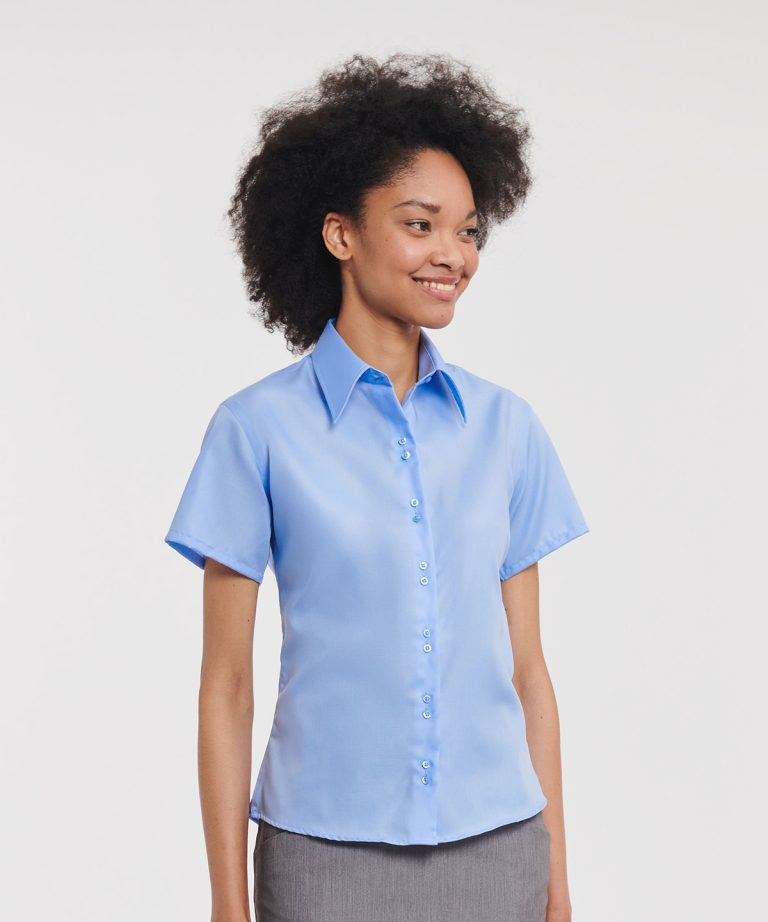 Russell Europe - Womens Short Sleeve Ultimate Non - Iron Shirt J957F