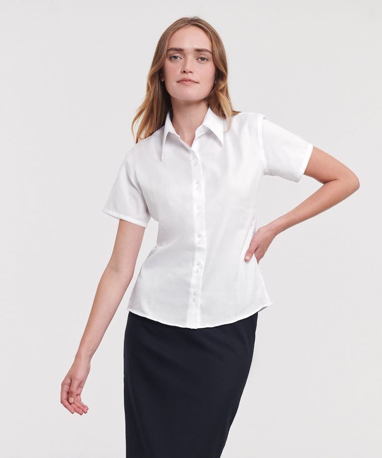 Alternative view of Russell Europe - Womens Short Sleeve Ultimate Non - Iron Shirt J957F