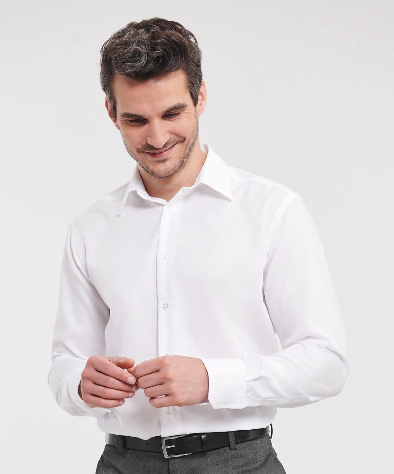 Russell Collection &#8211; Long Sleeve Tailored Ultimate Non &#8211; Iron Shirt J958M, Vivid Promotion Workwear