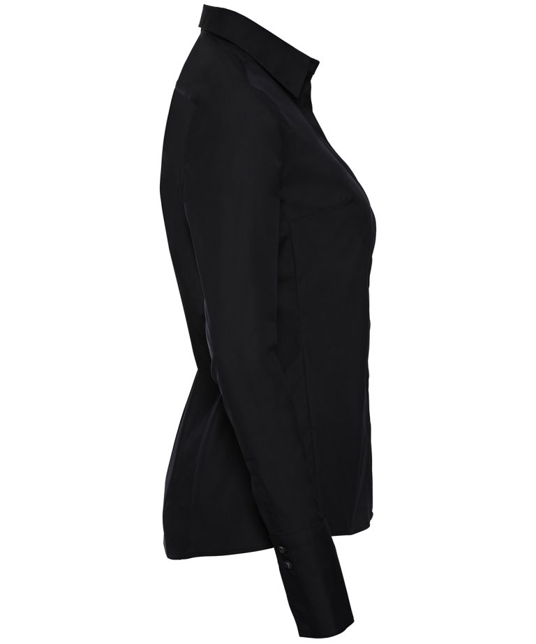 Russell Collection &#8211; Womens Long Sleeve Ultimate Stretch Shirt J960F, Vivid Promotion Workwear