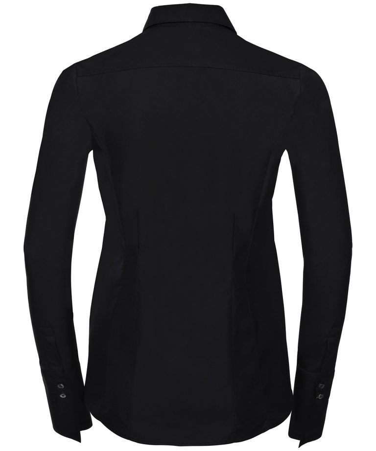Russell Collection &#8211; Womens Long Sleeve Ultimate Stretch Shirt J960F, Vivid Promotion Workwear