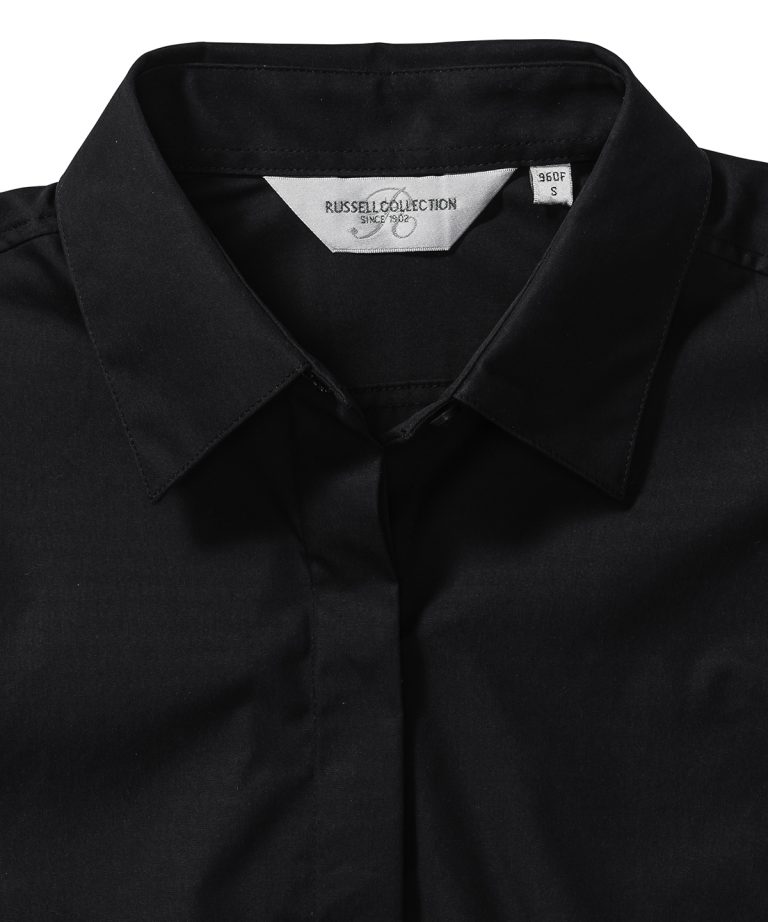 Russell Collection &#8211; Womens Long Sleeve Ultimate Stretch Shirt J960F, Vivid Promotion Workwear