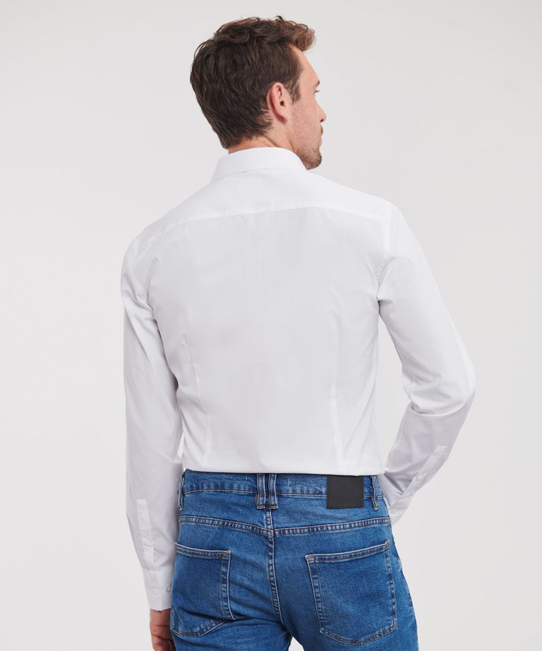 Russell Collection &#8211; Long Sleeve Ultimate Stretch Shirt J960M, Vivid Promotion Workwear