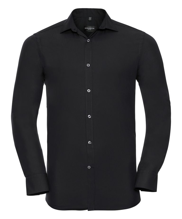 Russell Collection &#8211; Long Sleeve Ultimate Stretch Shirt J960M, Vivid Promotion Workwear