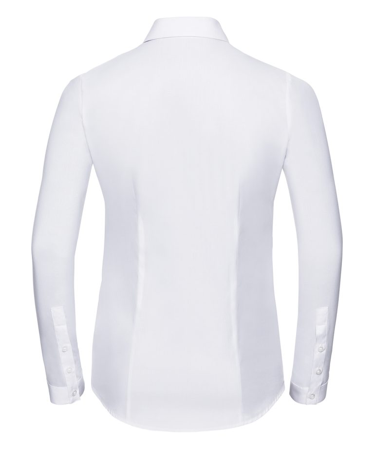 Russell Collection &#8211; Womens Long Sleeve Herringbone Shirt J962F, Vivid Promotion Workwear