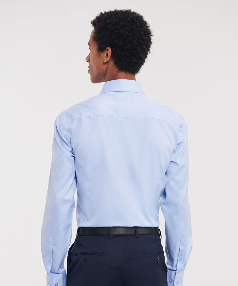Russell Collection &#8211; Long Sleeve Herringbone Shirt J962M, Vivid Promotion Workwear