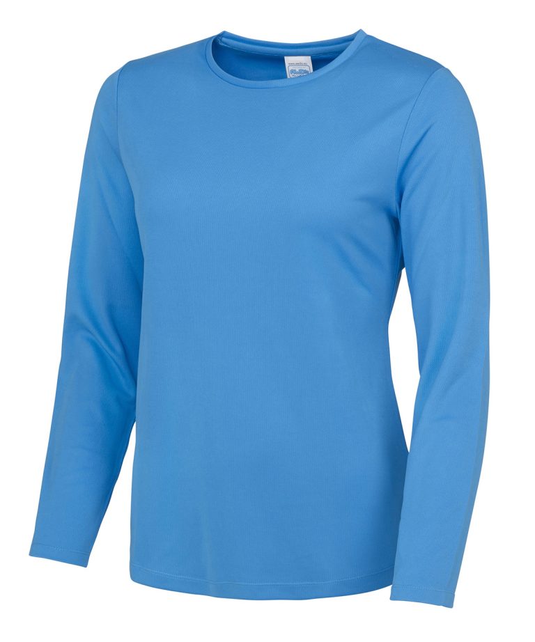 Awdis Just Cool &#8211; Womens Long Sleeve Cool T JC012, Vivid Promotion Workwear