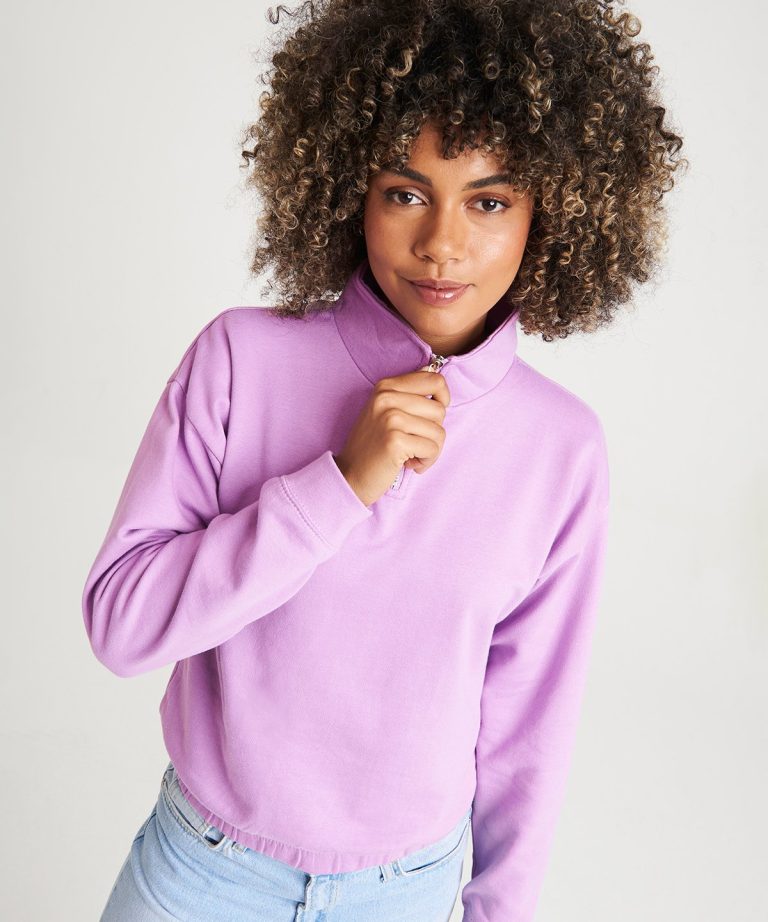 Awdis Just Hoods &#8211; Womens Cropped  &#8211; Zip Sweat JH037, Vivid Promotion Workwear