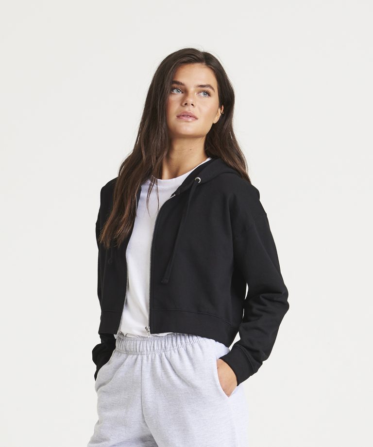 Awdis Just Hoods &#8211; Womens Fashion Cropped Zoodie JH065, Vivid Promotion Workwear